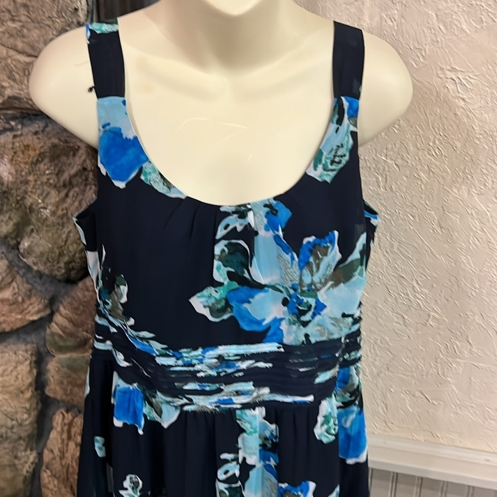 Ann Taylor Black and Blue Floral Mini Dress - Picture 2 of 6